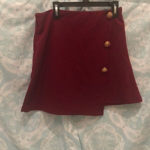 Crimson red skirt!